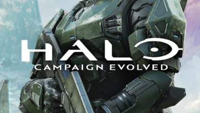 Arte-chave de Halo: Campaign Evolved com o Master Chief