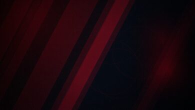Arte abstrata em tons de vermelho representando o lançamento de Final Fantasy VII Revelation no Switch 2