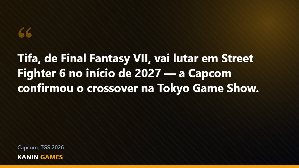 Destaque: Tifa de Final Fantasy VII chega a Street Fighter 6 em 2027