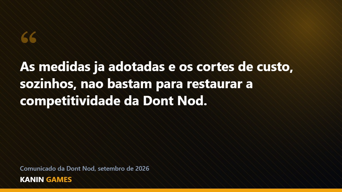 Citacao do comunicado da Dont Nod