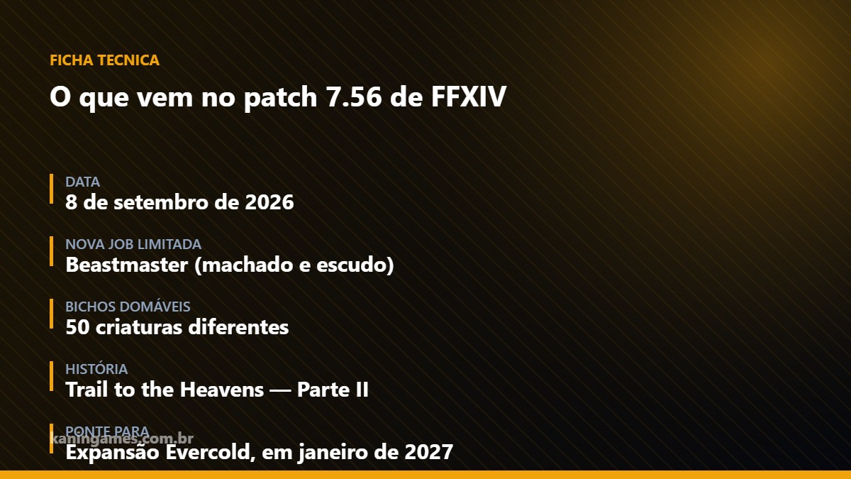 Ficha com o conteudo do patch 7.56 de Final Fantasy XIV