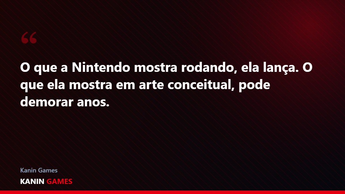 Frase em destaque sobre como ler um Nintendo Direct