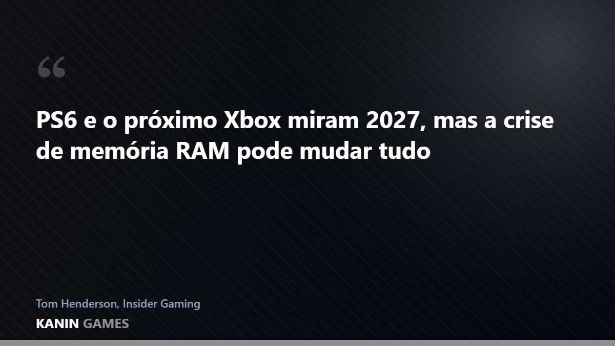 Rumor sobre atraso do PS6 e do próximo Xbox por causa da memória RAM