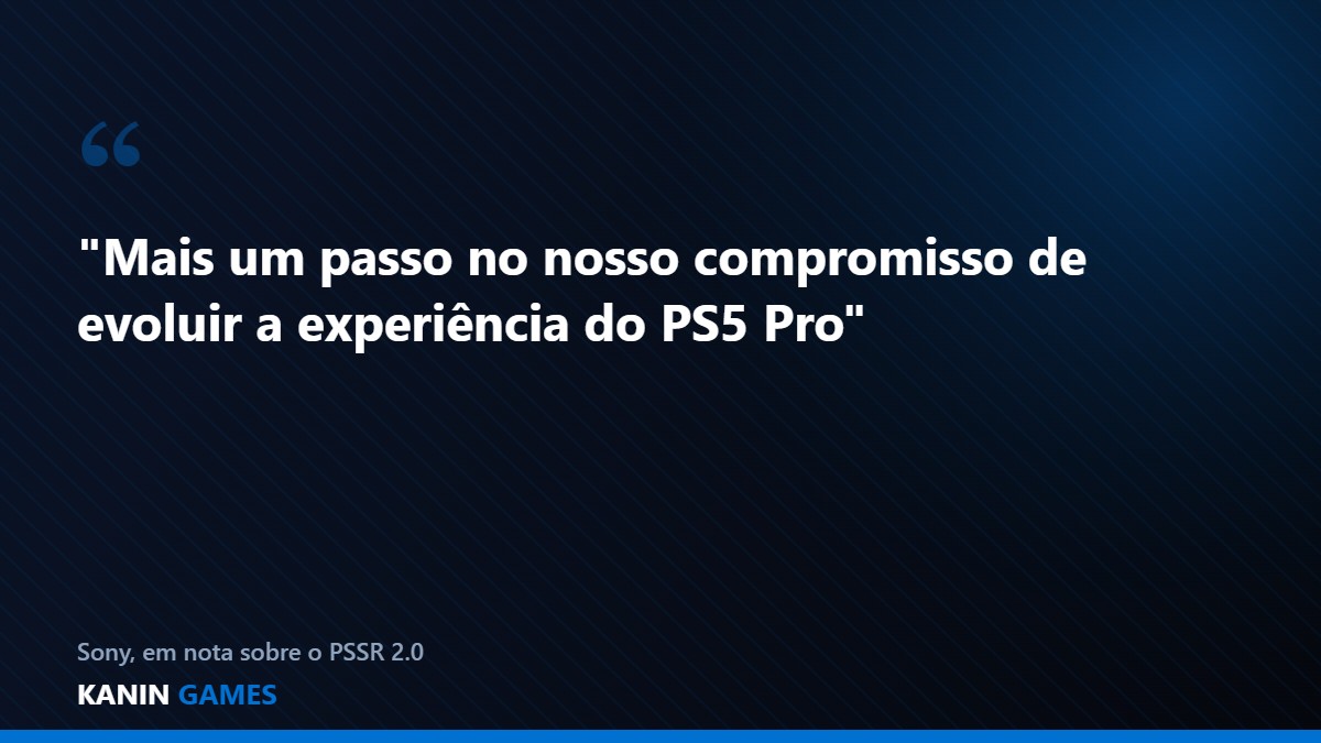 Nota da Sony sobre o PSSR 2.0