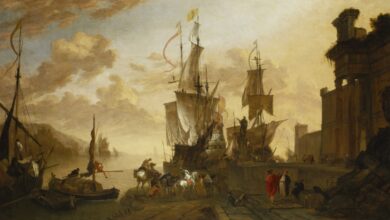 Navio pirata em silhueta sobre mar escuro