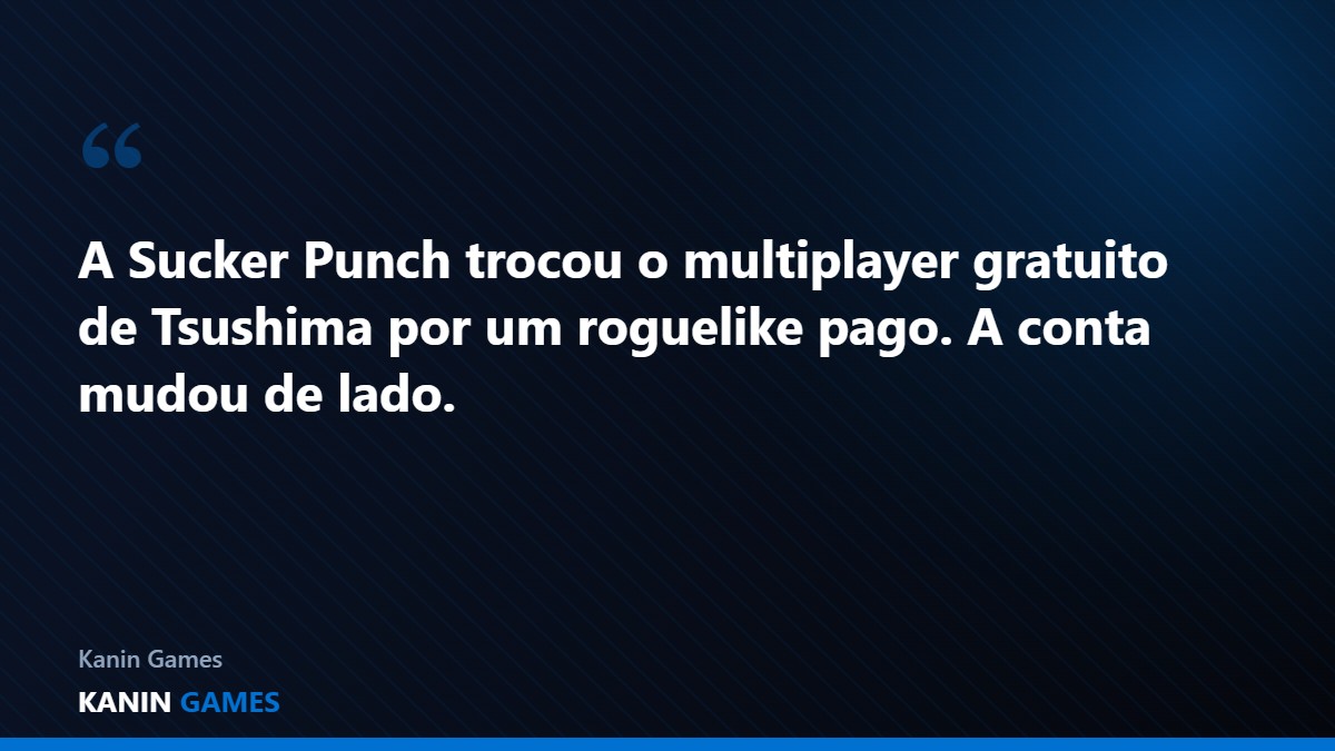 Card com a frase sobre a mudanca de modelo da Sucker Punch