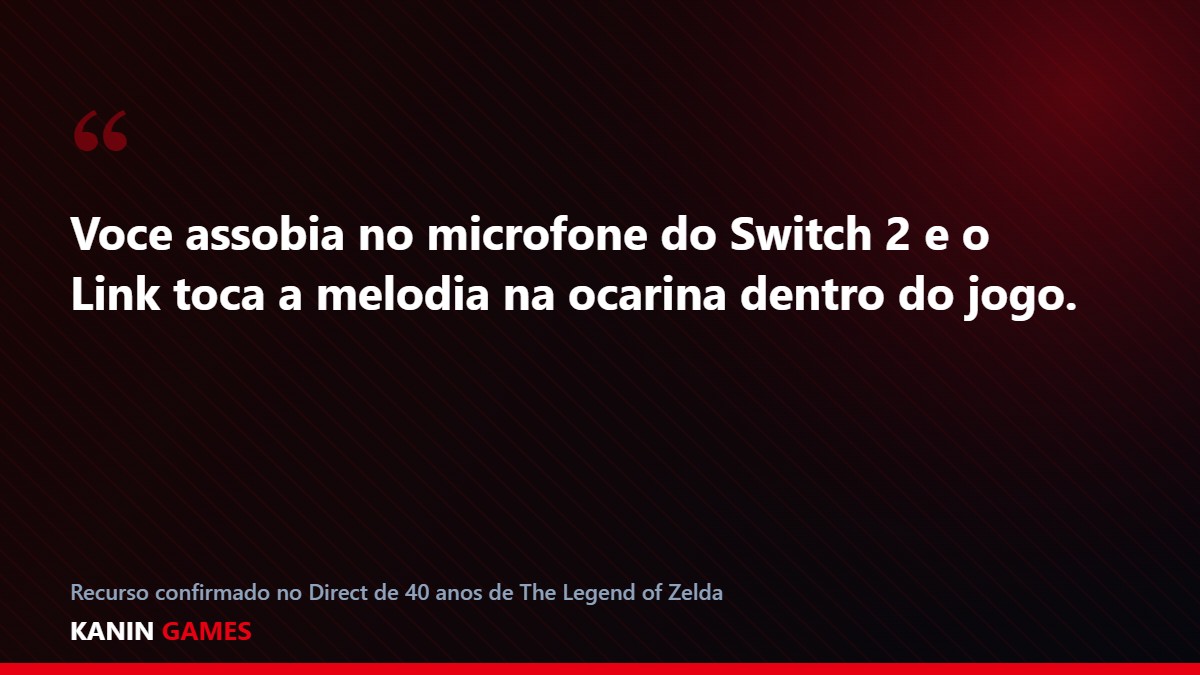 Citacao sobre o microfone do Switch 2 no remake
